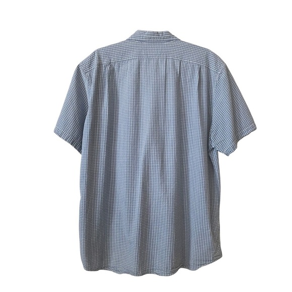 Eddie Bauer Classic Fit Shirt Mens Size XL Blue Plaid Short Sleeve Pocket Casual - Picture 3 of 6